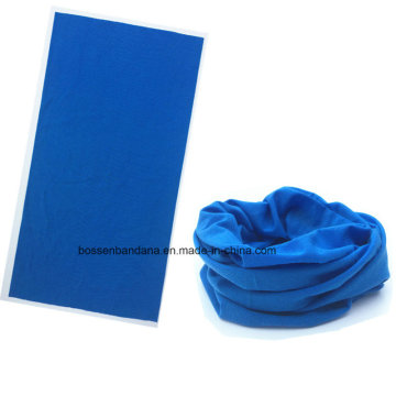 OEM produzieren feste Farbe blau gefärbten Polyester Microfaser Werbe-nahtlose Neck Tube Schal